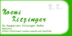 noemi kitzinger business card